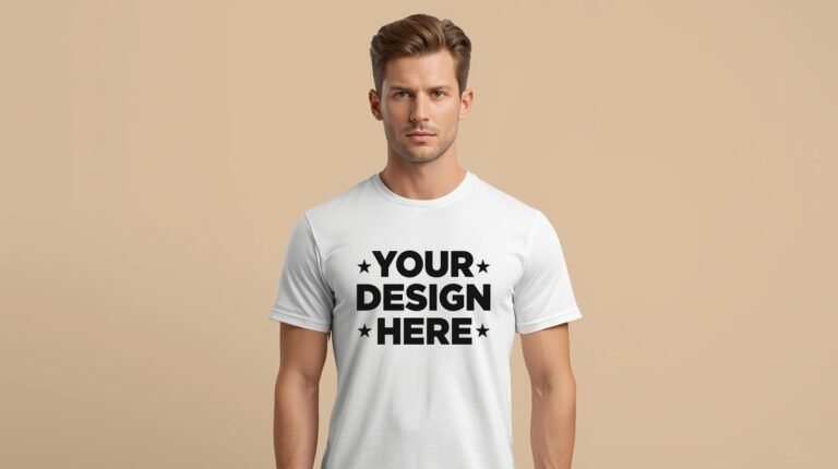 Custom T-shirt printing for men with logo design by Thumbprintthreadz